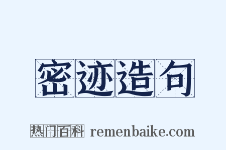 密迹造句是什么意思的图片